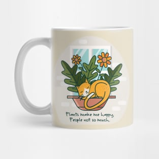 Plants make me happy. People not so much. Mug